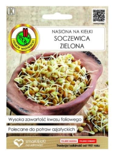 PNOS Nasiona na kiełki soczewica zielona  30g