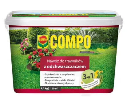 COMPO 3w1 Nawóz do trawników z odchwaszczaczem 4,5kg