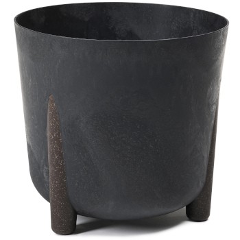 LAMELA Donica okrągła FRIDA 180 ECO recycled - czarny beton