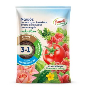 Florovit Mikroflora 3w1 nawóz do warzyw, kwiatów, drzew i krzewów owocowych 10 kg