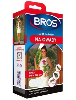 BROS Siatka na drzwi 140x220 Biała