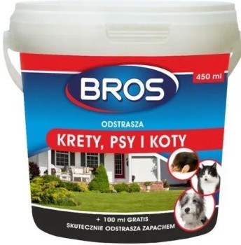 BROS Odstrasza krety psy koty 350ml + 100ml gratis