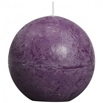 BOLSIUS Świeca RUSTIC kula 80 mm purpurowa