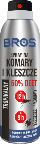 BROS Spray na komary i kleszcze 50% DEET 180 ml