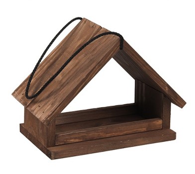 TIN TOURS Karmnik dla ptaków brązowy 26x14x19,5 cm