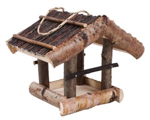 TIN TOURS Mały karmnik dla ptaków wiklinowy daszek TD010.W