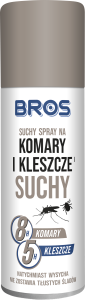 BROS Suchy spray na komary i kleszcze 90 ml