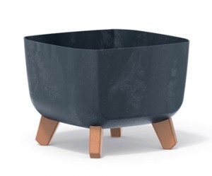 PROSPERPLAST Doniczka Gracia Square Beton Effect antracyt DGQL300E-S433