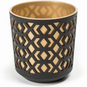 LAMELA Doniczka AZTEK 250 k/czarny + w/jasny złoty