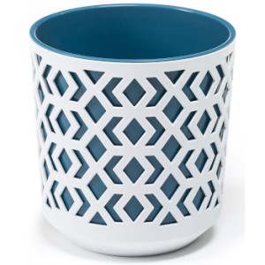 LAMELA Doniczka AZTEK 300 - k/biały + w/morski