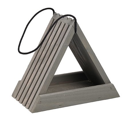 TIN TOURS Drewniany karmnik dla ptaków trójkątny 24,5x14,5x22 cm