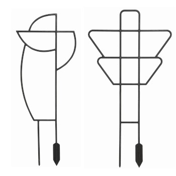 LAMELA Podpórki do roślin geometryczne – czarny