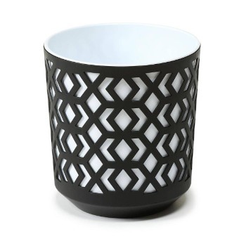 LAMELA Doniczka AZTEK 250 - k/czarny + w/biały