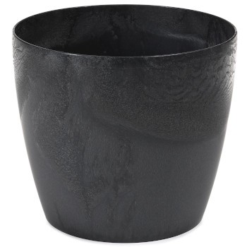 LAMELA Osłonka-doniczka  Magnolia Eco recycled fi 210 czarny beton
