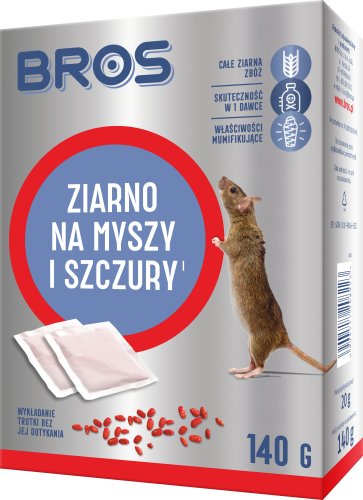 BROS Ziarno na myszy i szczury 140 g