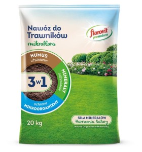 FLOROVIT MIKROFLORA 3W1 NAWÓZ DO TRAWNIKÓW 20 KG