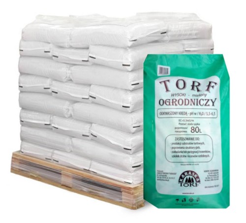 Torf ogrodniczy odkwaszony KARASKA PALETA 36 szt. x 80 l
