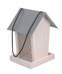 TIN TOURUS Karmnik dla ptaków zasypowy biały 18,5x18x26,5 cm