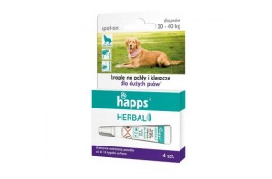 BROS HAPPS Krople na pchły i kleszcze dla dużych psów 4 x 4 ml