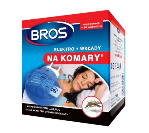 BROS Elektro + wkłady 10 płytek na komary