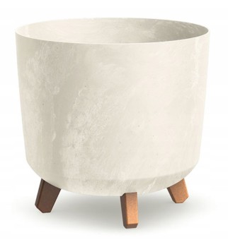 PROSPERPLAST Doniczka Gracia Tubus Beton Effect kremowy DGTL300LE-CY700