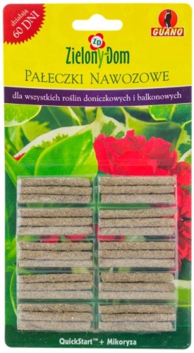 ZIELONY DOM Pałeczki nawozowe  QuickStart z GUANO i grzybnią mikoryzową