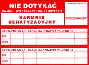 BEST-PEST Naklejka na karmnik z tabelką